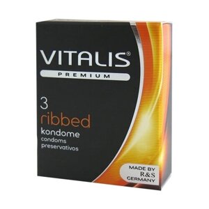 Презервативы VITALIS Ribbed, 3 шт.