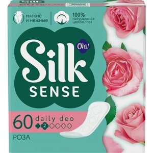 Прокладки ежедневные Silk Sense Daily Deo Бархатная роза, 60 шт