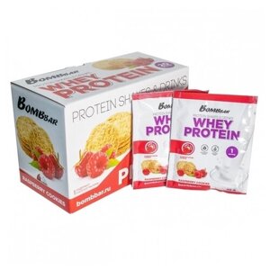 Протеин BOMBBAR Whey Protein, 30 гр., малиновое печенье
