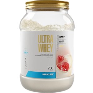 Протеин Maxler Ultra Whey, 750 гр., клубничный молочный коктейль
