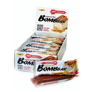 Протеиновый батончик BOMBBAR Natural Bar, 1200 г, 1200 мл, соленая карамель