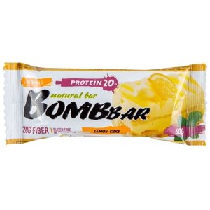 Протеиновый батончик BOMBBAR Natural Bar, 60 г, лимонный торт