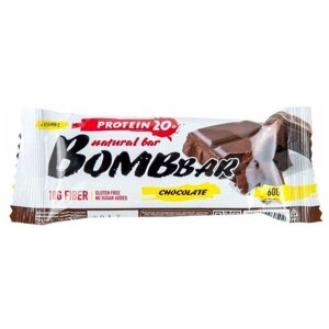 Протеиновый батончик BOMBBAR Natural Bar, 60 г, шоколад