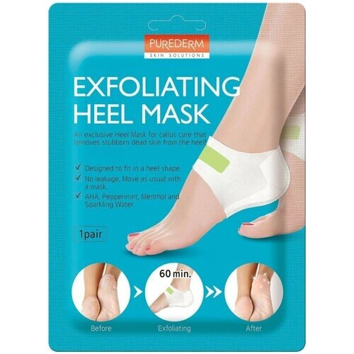 Purederm Exfoliating Heel Mask Пилинг маска для пяток, 1 пара