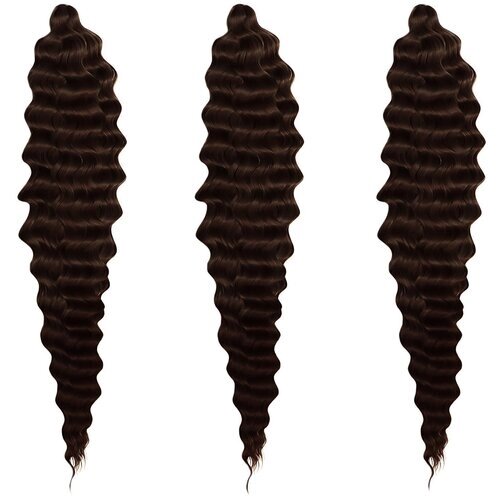 Queen Fair пряди из искусственных волос Мерида афрокудри двухцветные, шоколадный/тёмный шоколад