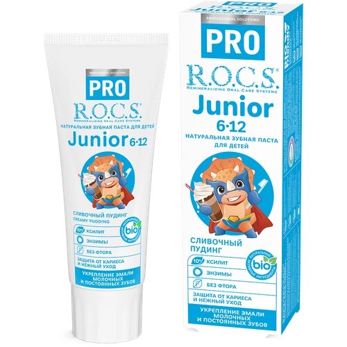 R. O. C. S. PRO Junior Зубная паста для детей от 6 до 12 лет Сливочный пудинг, 45 г 1 шт