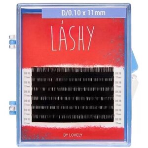 Ресницы чёрные LASHY Red 6 линий D 0.10 10mm