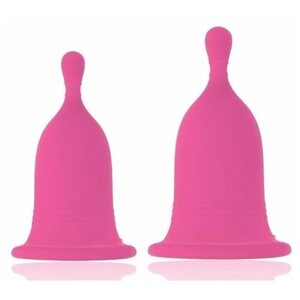 Rianne S Набор менструальных чаш Cherry cup, 2 шт., розовый