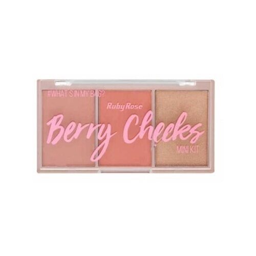 Ruby Rose палетка для лица Blush and Glow, 4 berry cheeks