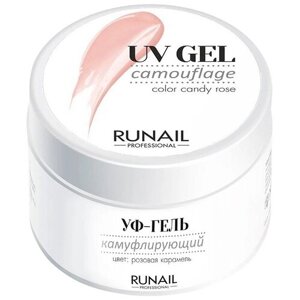 Runail Professional гель UV Gel Camouflage камуфлирующий, 15 мл, розовая карамель