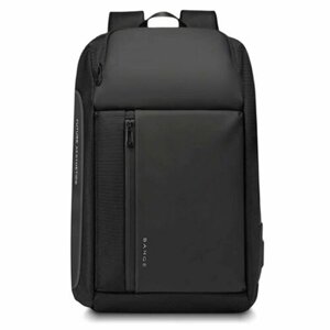 Рюкзак мужской BANGE BG-7663 черный с USB портом и отделением для ноутбука 15.6