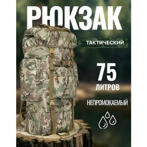 Рюкзак тактический мужской, мох 70 литров: для туризма, походов и охоты