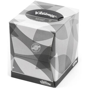 Салфетки бумажные косметические для лица Kleenex / Клинекс 8834 в кубе, 4 шт.