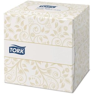 Салфетки TORK косметические ультрамягкие в форме куба 140278, 100 листов, белый