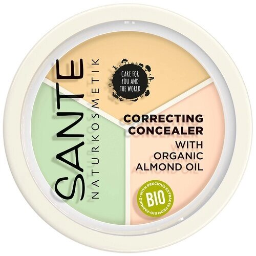 Sante Консилер Correcting Concealer With Organic Almond Oil, оттенок зеленый/розовый/бежевый