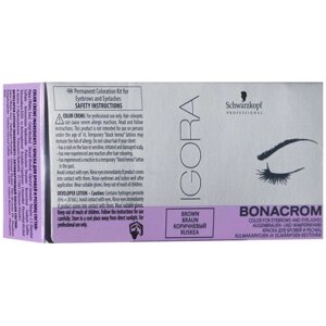 Schwarzkopf Professional Краска для бровей и ресниц Bonacrom 15 мл, коричневый, 15 мл, 50 г, 1 уп.