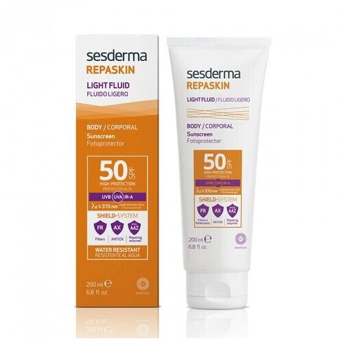 Sesderma Флюид нежный солнцезащитный для тела СЗФ 50, REPASKIN LIGHT FLUID Body sunscreen SPF50, 200 мл