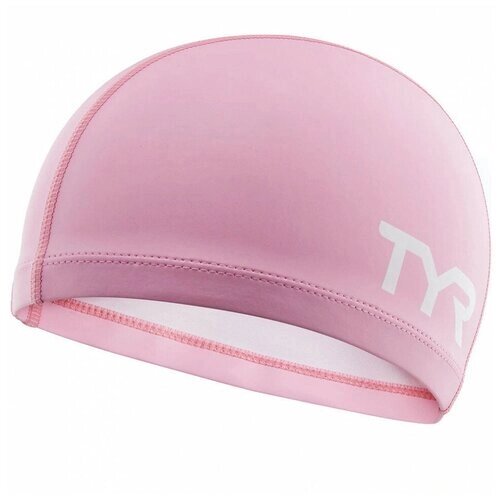 Шапочка для плавания подростковая TYR Silicone Comfort Swim Cap Jr LSCCAPJR-670, розовый, полиэстер, силикон