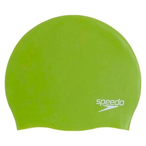 Шапочка для плавания Speedo Plain Molded Silicone Cap, зеленый