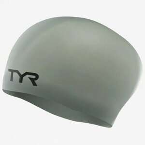 Шапочка для плавания TYR Long Hair Wrinkle-Free Silicone Cap (019 Серебристый, O/S)