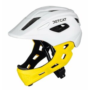 Шлем JETCAT - Start - White/Yellow - размер "S"52-56см) защитный велосипедный велошлем детский Шлем JETCAT - Start - White/Yellow - размер "S"52-56см) защитный велосипедный велошлем детский