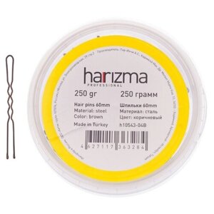 Шпильки Harizma 60 мм волна 250 гр коричневые h10543-04B