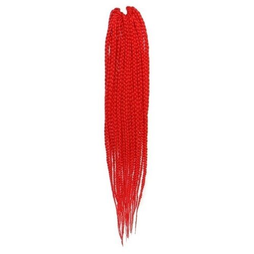 SIM-BRAIDS Афрокосы, 60 см, 18 прядей (CE), цвет красный (RED)