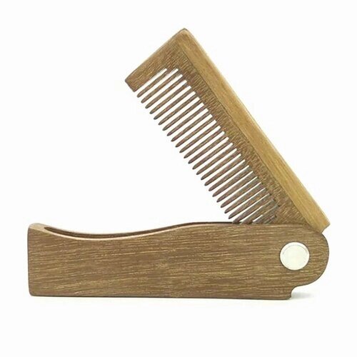Складная расческа-гребень из сандалового дерева для волос, бороды , усов