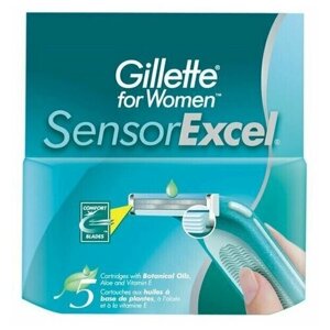 Сменные кассеты Gillette for Women Sensor Excel, 2 лезвия, 5 шт.