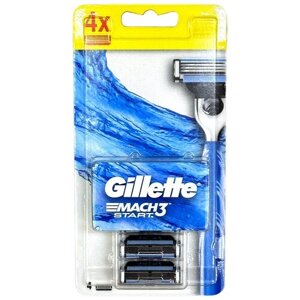 Сменные кассеты, лезвия Gillette Mach3 Start, 4 шт.