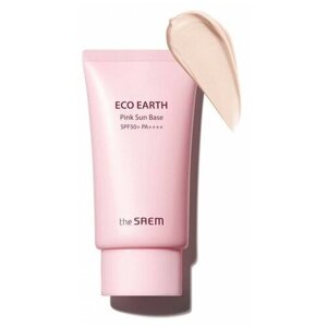 Солнцезащитный крем The Saem Eco Earth Pink Sun Base 50гр SPF 50+ PA