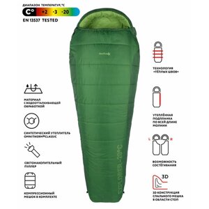 Спальный мешок Redfox Explorer -20C Regular, 6261/ярко-зеленый/зеленый