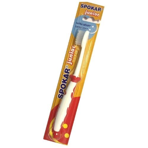 Spokar Junior extra soft - Детская зубная щетка-очень мягкая, цвет - красный