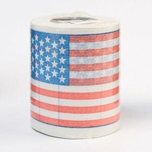 Сувенирная туалетная бумага "Американский флаг", 9,5х10х9,5 см