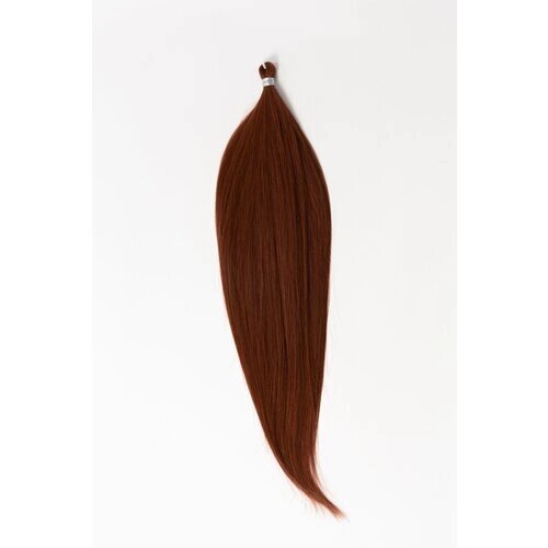 Термоволокно 65 см прямые волосы для наращивания premiumTERM бронза