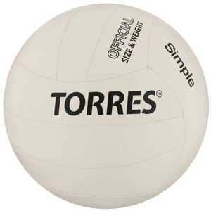 TORRES Мяч волейбольный TORRES Simple, TPU, машинная сшивка, 18 панелей, р. 5