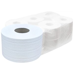 Туалетная бумага для диспенсеров Т2 в больших рулонах 200м, 1-слойная, белая целлюлоза