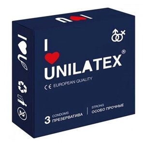 Ультрапрочные презервативы Unilatex Extra Strong - 3 шт. 19 см цвет не указан