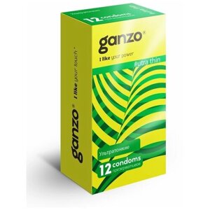Ультратонкие презервативы Ganzo Ultra thin - 12 шт, 1 упаковка