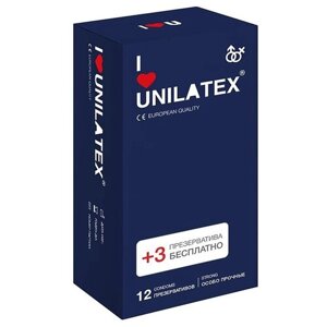 Unilatex / Презервативы Unilatex Extra Strong 12+3 шт, Особопрочные.