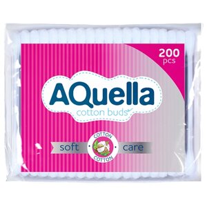 Ватные палочки AQuella soft care, 200 шт., пакет