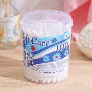 Ватные палочки Soft Care, 100 шт. в стакане