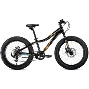 Велосипед FORWARD Bizon Micro 20 D FR -23г. (11"черный-желтый )