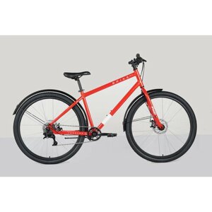 Велосипед FORWARD SPIKE 29 D (29" 8 ск. рост. 18"2023, красный/белый