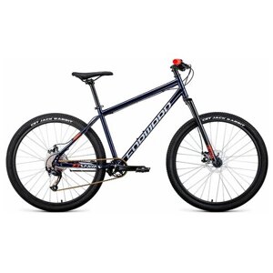 Велосипед горный с колесами 27,5" Forward Sporting 27,5 X D сине-красный 9 скоростей, стальная рама 19"