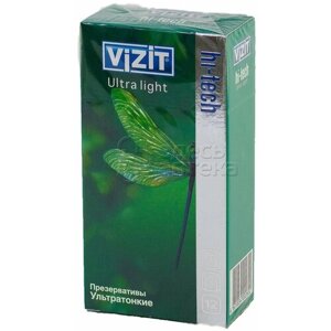 VIZIT Hi-tech ultralight презервативы ультра тонкие 12 шт.