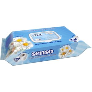 Влажная туалетная бумага Senso увлажнение и нежный уход 100 листов