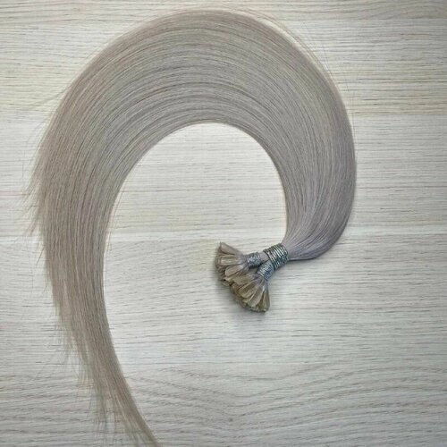 Волосы LUX на капсулах 50см 50пр 50г - Серебристый блонд #60с