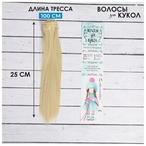 Волосы - тресс для кукол «Прямые» длина волос: 25 см, ширина: 100 см, цвет № 613