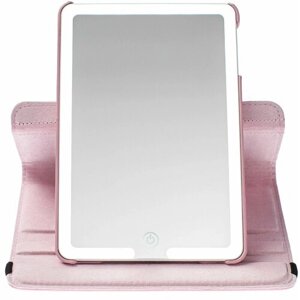 Зеркало косметическое - планшет CleverCare с LED подсветкой, цвет розовый